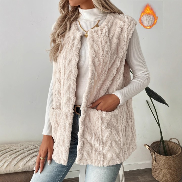 Women's Fashionable Casual Double-Sided Plush Vest