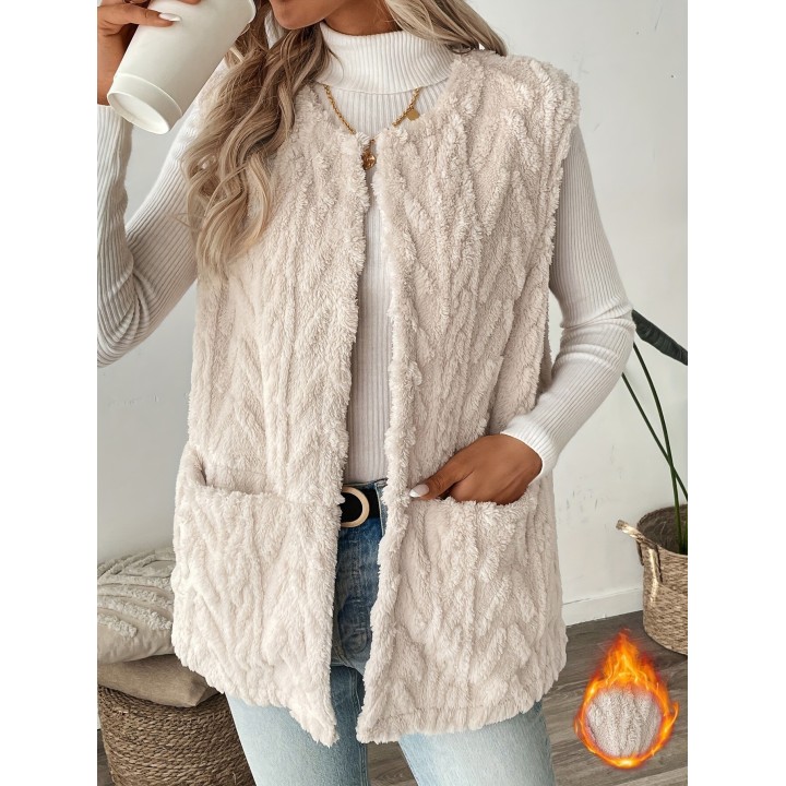 Women's Fashionable Casual Double-Sided Plush Vest