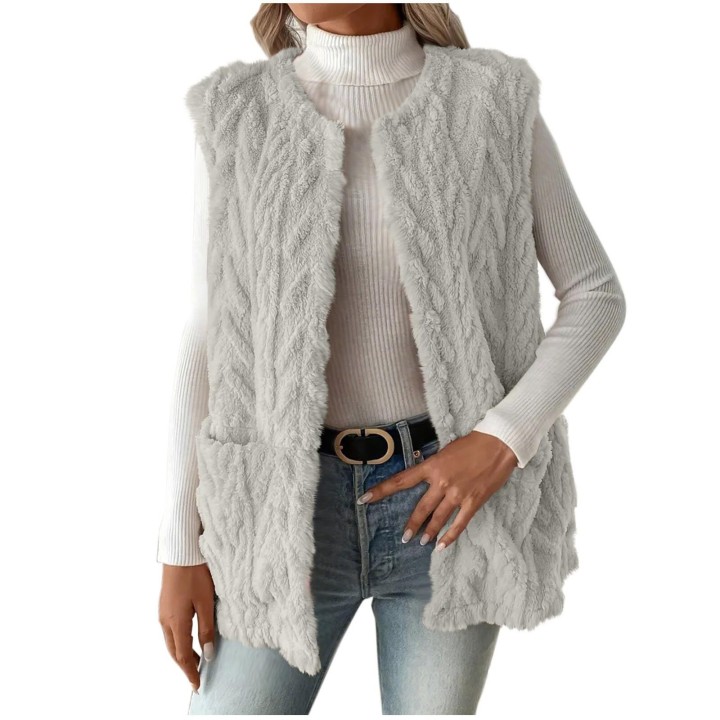 Women's Fashionable Casual Double-Sided Plush Vest