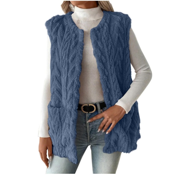 Women's Fashionable Casual Double-Sided Plush Vest