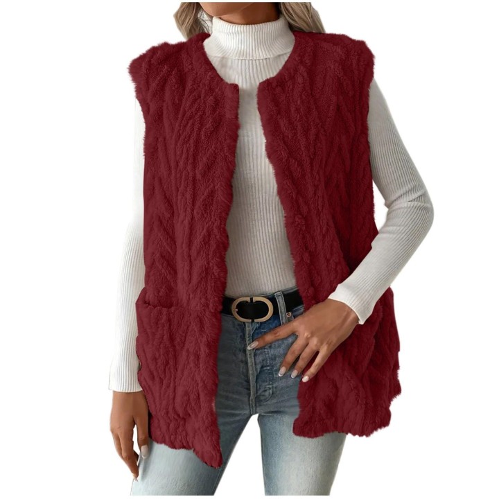 Women's Fashionable Casual Double-Sided Plush Vest