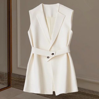 Slimming Waist-tied Vest For Suits Sleeveless Waistcoat
