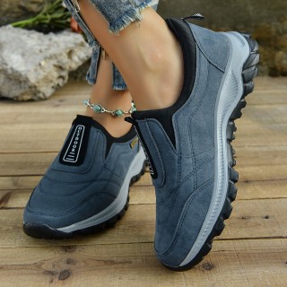 Outdoor Slip-on Sports Shoes Comfortable Walking Running Sneakers Women - Blue